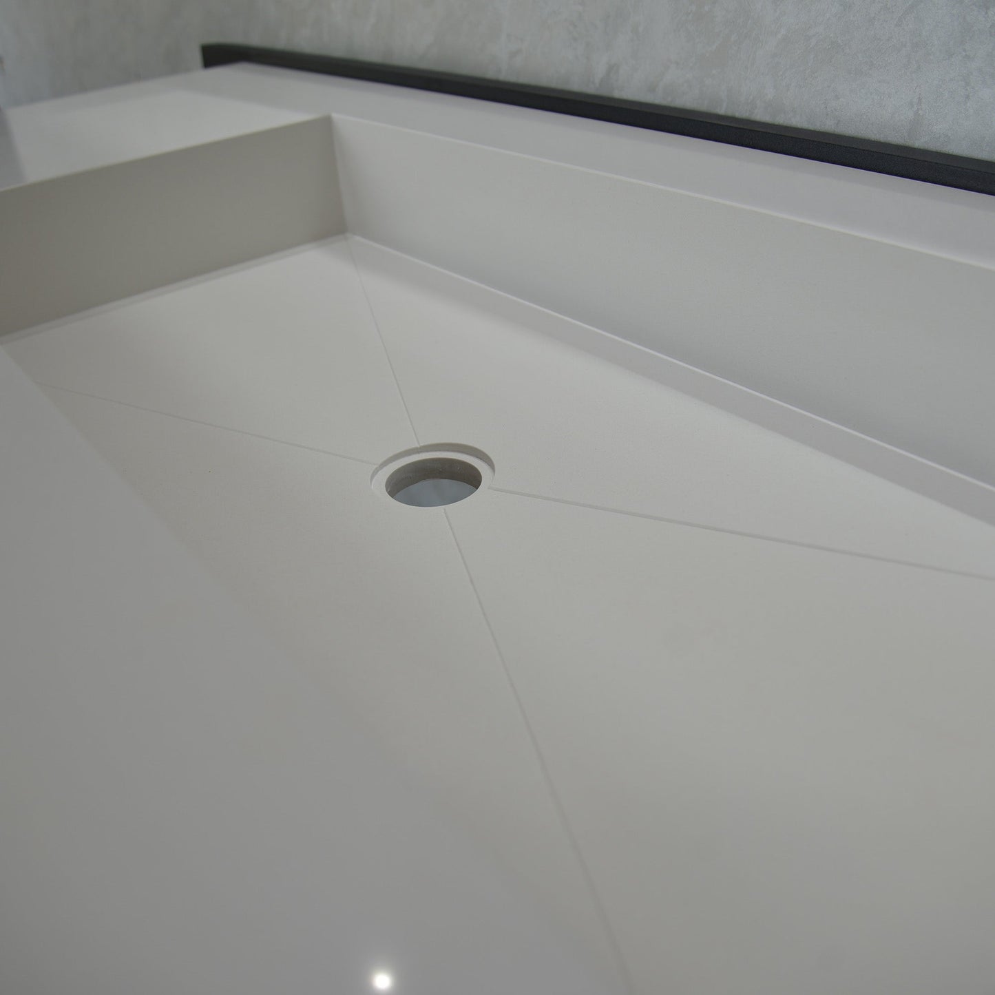 Quartz Bathroom Vanity With Single Sink (QU-092)