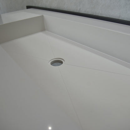 Quartz Bathroom Vanity With Single Sink (QU-092)
