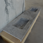 HANDCRAFTED CUSTOM TUNDRA GREY MARBLE DOUBLE SINK (NS-137)