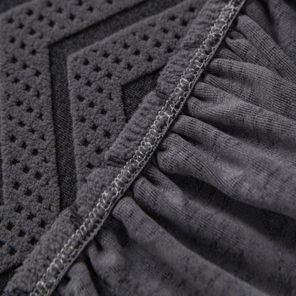 Modern Geometric Jacquard Sofa Slipcover, High Stretch 1-Piece Textured Couch Cover