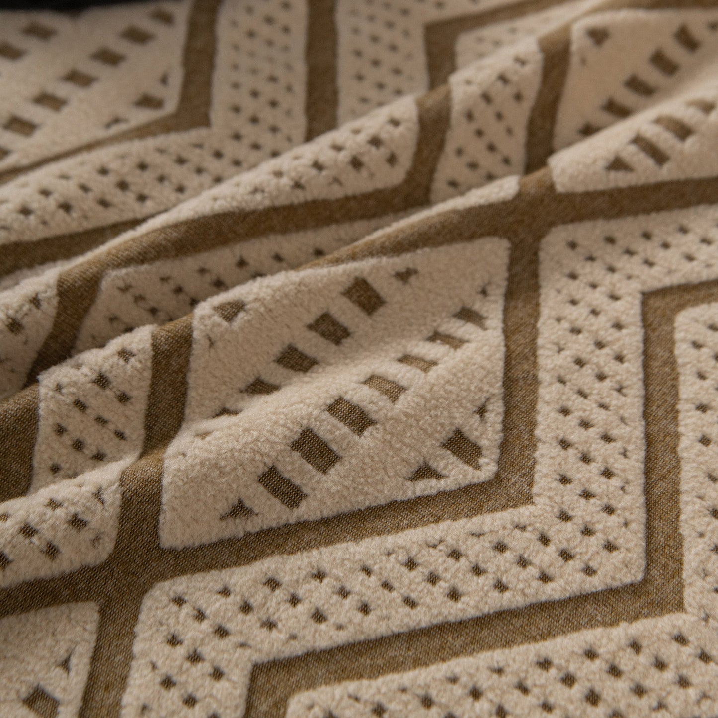 Modern Geometric Jacquard Sofa Slipcover, High Stretch 1-Piece Textured Couch Cover