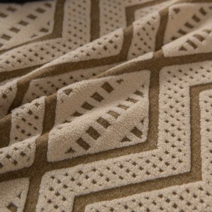 Modern Geometric Jacquard Sofa Slipcover, High Stretch 1-Piece Textured Couch Cover