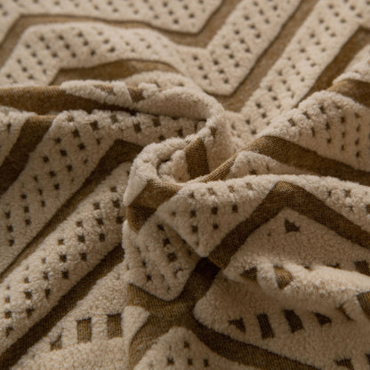 Modern Geometric Jacquard Sofa Slipcover, High Stretch 1-Piece Textured Couch Cover