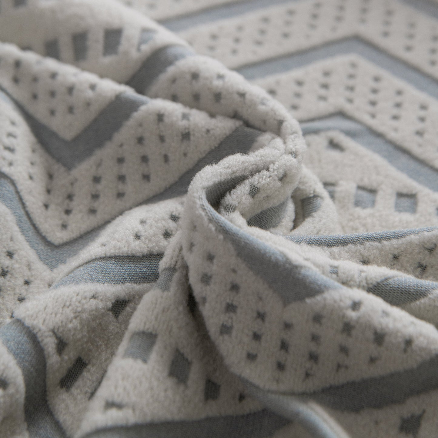 Modern Geometric Jacquard Sofa Slipcover, High Stretch 1-Piece Textured Couch Cover