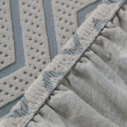 Modern Geometric Jacquard Sofa Slipcover, High Stretch 1-Piece Textured Couch Cover