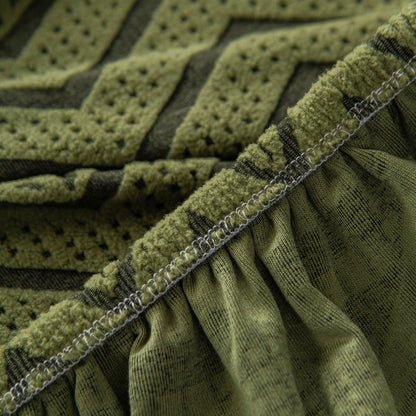 Modern Geometric Jacquard Sofa Slipcover, High Stretch 1-Piece Textured Couch Cover