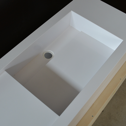 Handcrafted Custom Double Quartz Sink (QU-097)