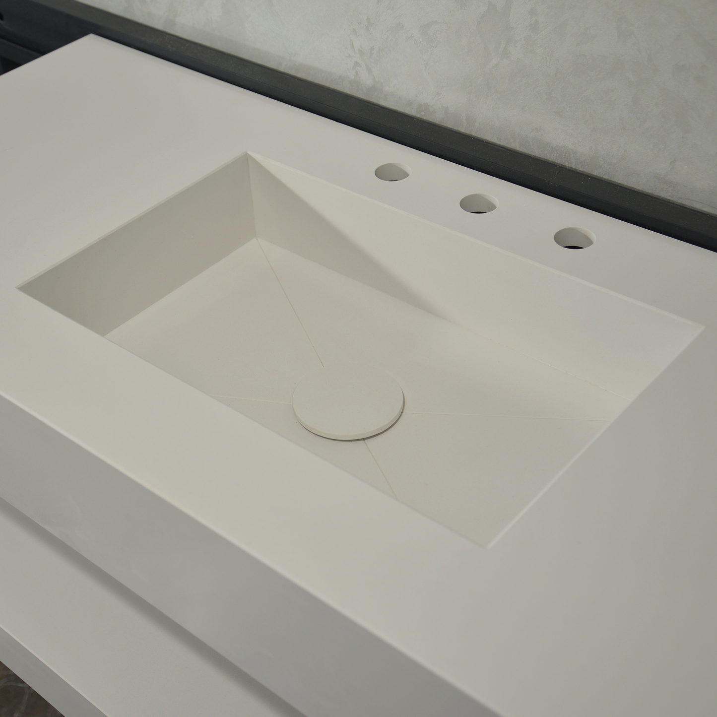 HANDCRAFTED CUSTOM QUARTZ SINK WITH SHIELF (QU-116)