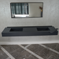 HANDCRAFTED INFINITY TOTAL BLACK HIGH ENGINEERED PORCELAIN DOUBLE SINK (ES-093)