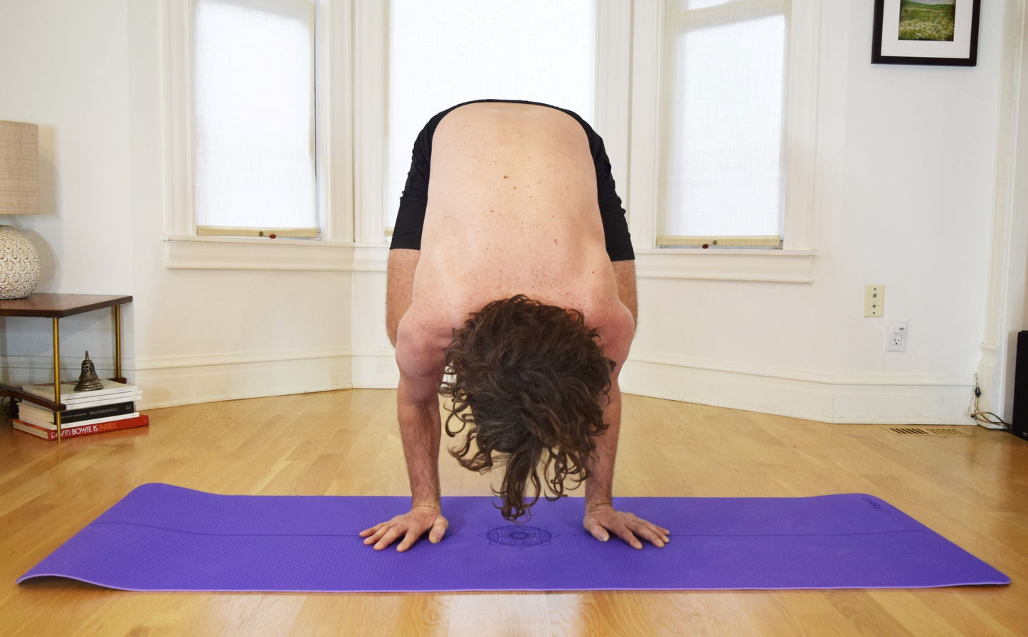 SuperLite TPE Yoga Mat - Extra Thick with Mandala & Energy Centering Line