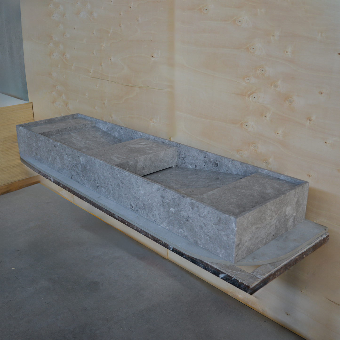 HANDCRAFTED CUSTOM TUNDRA GREY MARBLE SINK (NS-155)