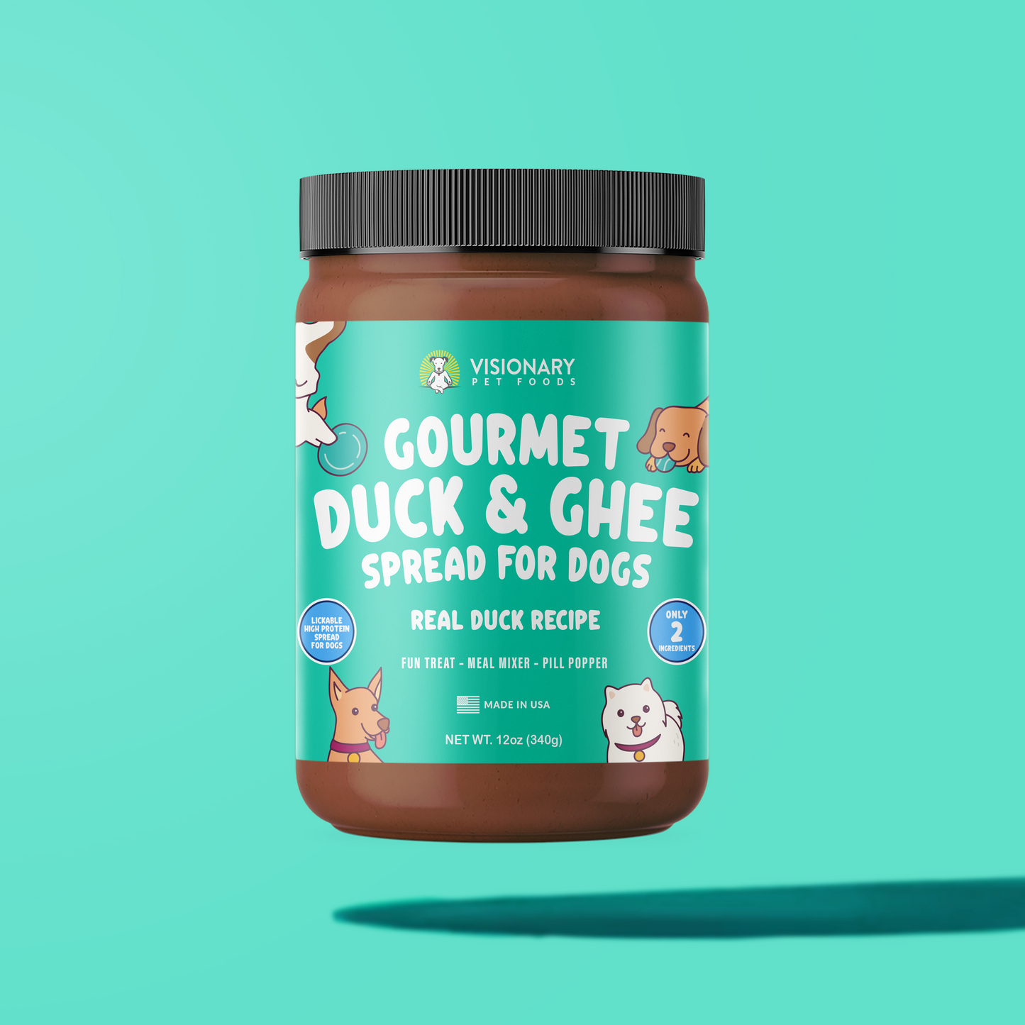 Duck and Ghee Meat Spread | NEW 12oz Jar | Family Pet | Kitchen + Metal