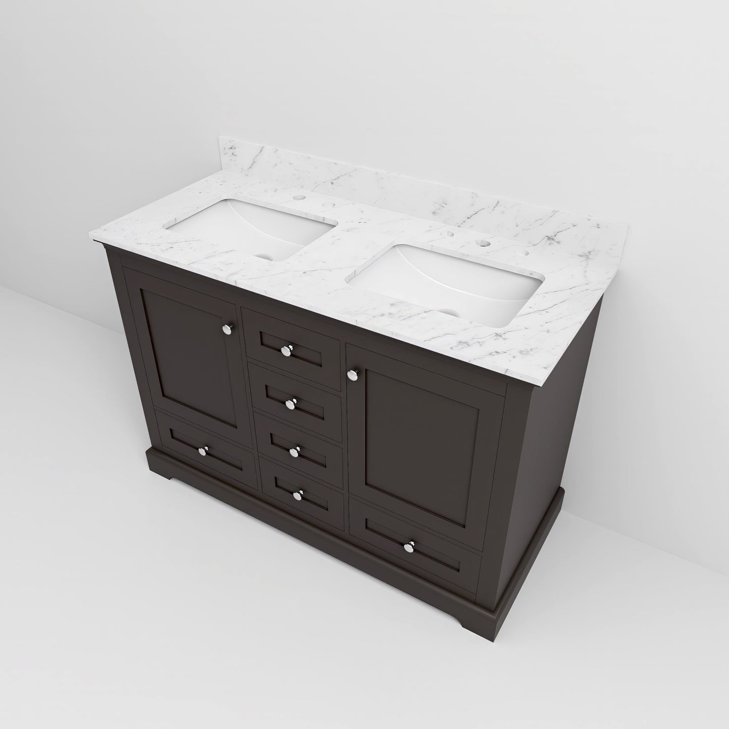 Dukes 48 in. W x 22 in. D Espresso Double Bath Vanity
