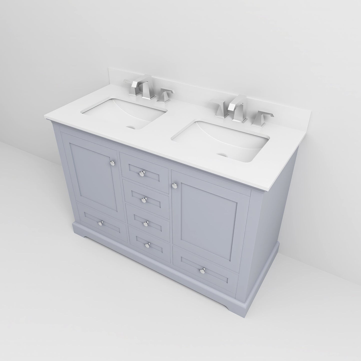 Dukes 48 in. W x 22 in. D Dark Grey Double Bath Vanity