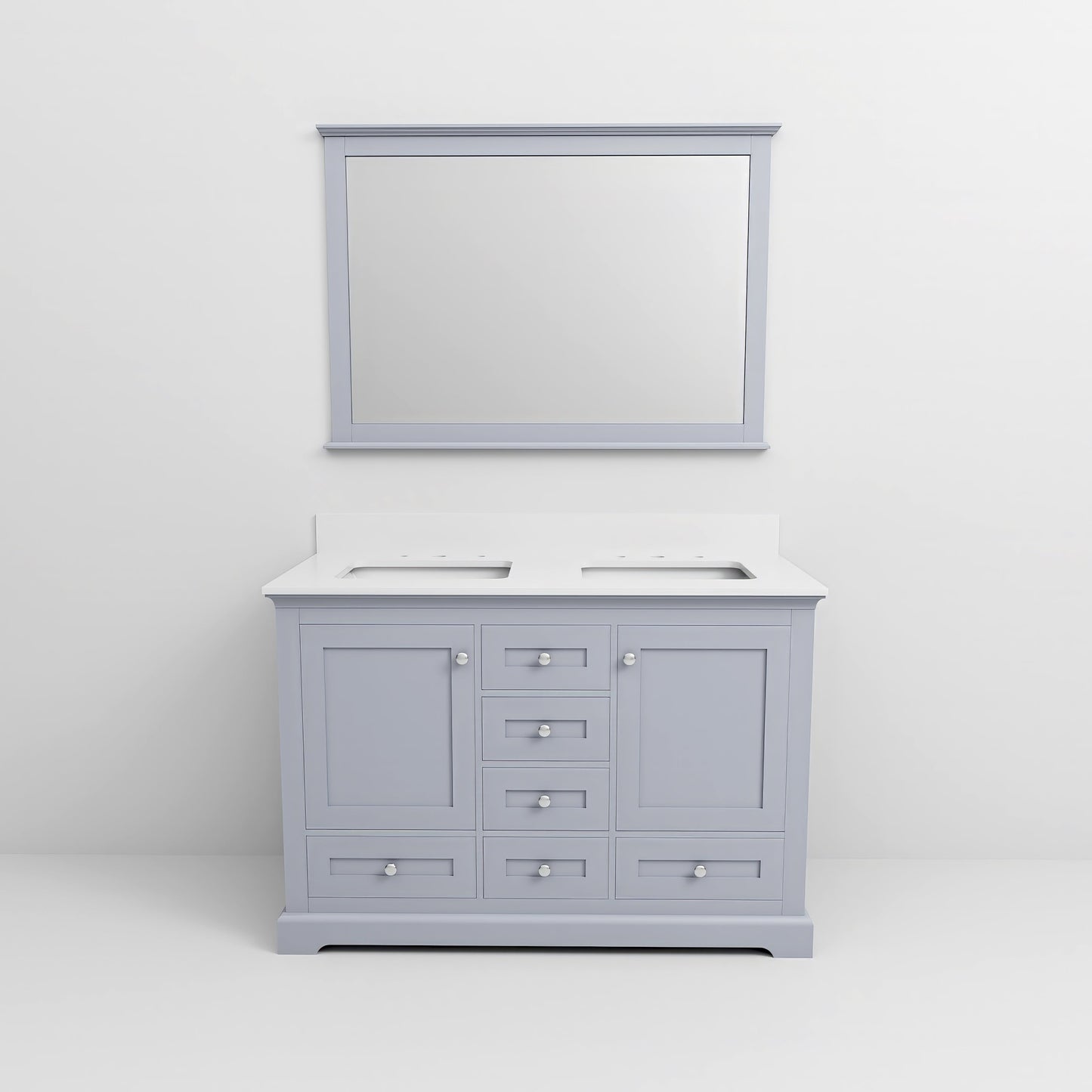 Dukes 48 in. W x 22 in. D Dark Grey Double Bath Vanity