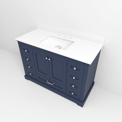 Dukes 48 in. W x 22 in. D Navy Blue Single Bath Vanity