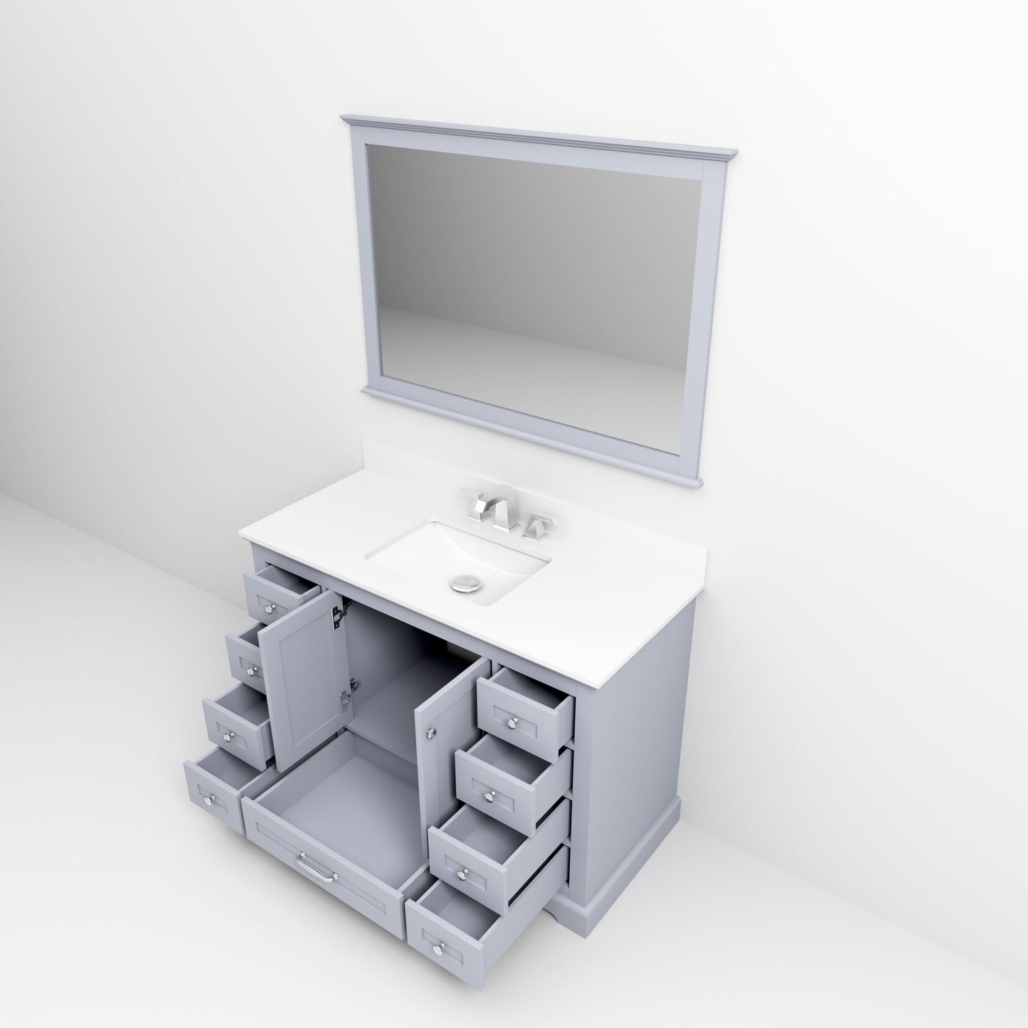 Dukes 48 in. W x 22 in. D Dark Grey Single Bath Vanity
