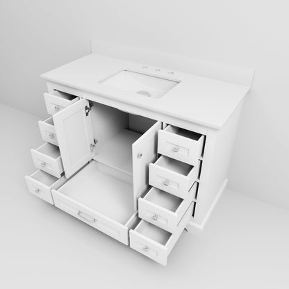 Dukes 48 in. W x 22 in. D White Single Bath Vanity