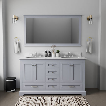 Dukes 60 in. W x 22 in. D Dark Grey Double Bath Vanity