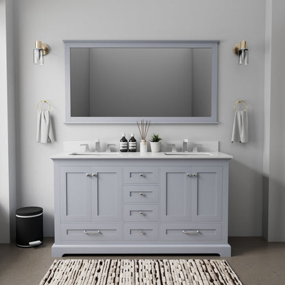 Dukes 60 in. W x 22 in. D Dark Grey Double Bath Vanity