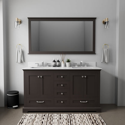 Dukes 60 in. W x 22 in. D Espresso Double Bath Vanity