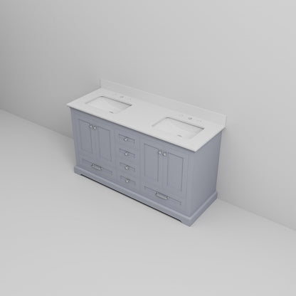 Dukes 60 in. W x 22 in. D Dark Grey Double Bath Vanity
