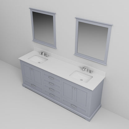 Dukes 80 in. W x 22 in. D Dark Grey Double Bath Vanity