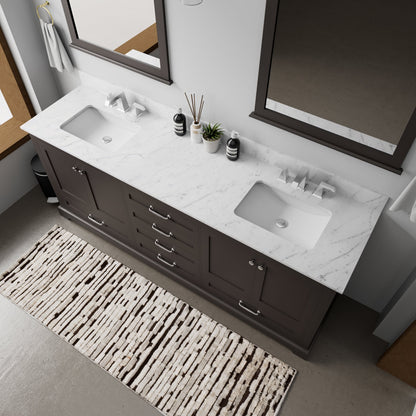 Dukes 80 in. W x 22 in. D Espresso Double Bath Vanity