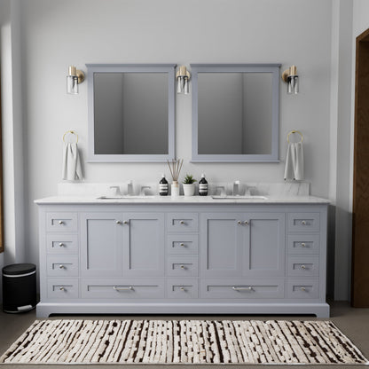 Dukes 84 in. W x 22 in. D Dark Grey Double Bath Vanity