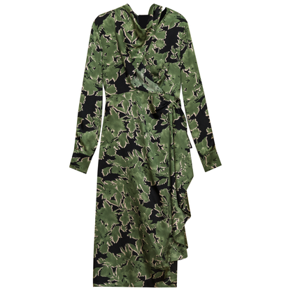 Printed Satin Dress