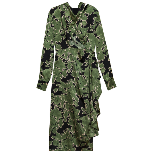 Printed Satin Dress
