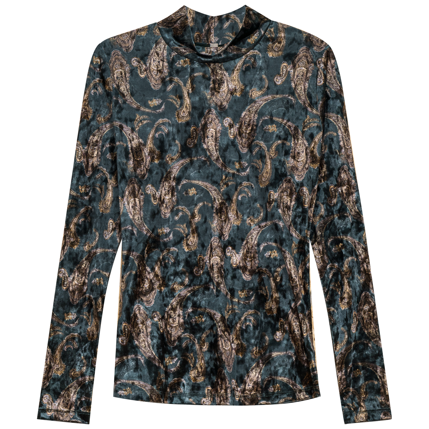 Printed Mock Neck Top