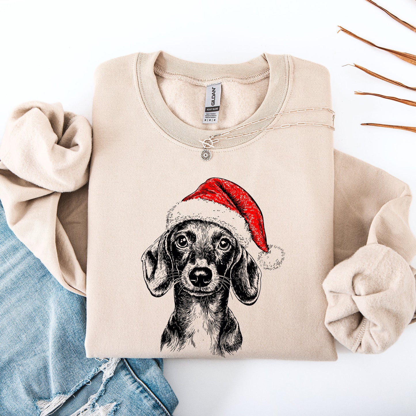 Dachshund, Santa, Dog, Christmas, Dog Lover, Pet Sweatshirt