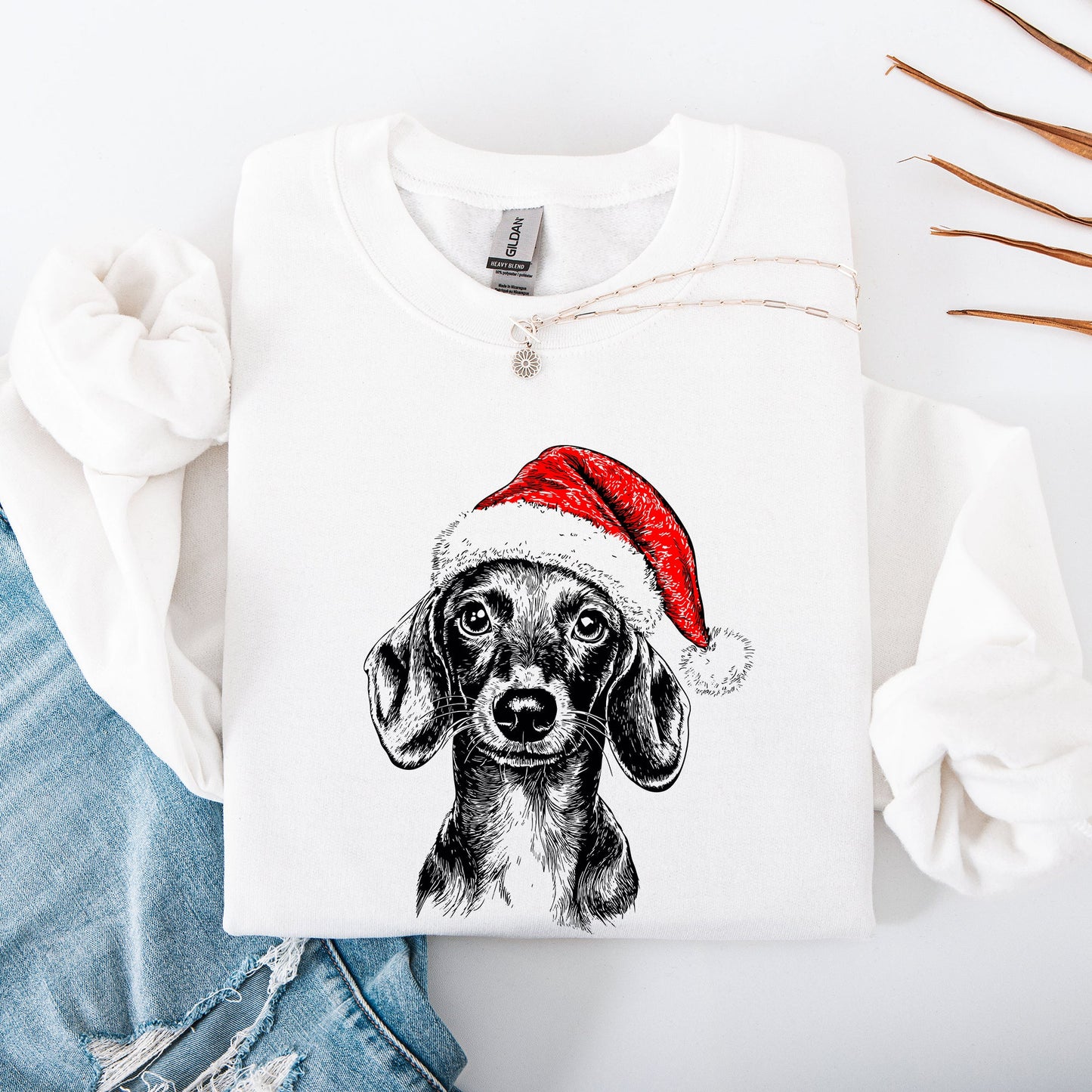 Dachshund, Santa, Dog, Christmas, Dog Lover, Pet Sweatshirt