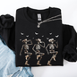 Dancing Cowboy Skeletons, Halloween Bats Sweatshirt
