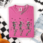 Dancing Cowboy Skeletons, Halloween Bats, Comfort Colors T-Shirt