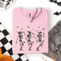 Dancing Cowboy Skeletons, Halloween Bats, Comfort Colors T-Shirt
