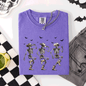 Dancing Cowboy Skeletons, Halloween Bats, Comfort Colors T-Shirt