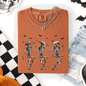 Dancing Cowboy Skeletons, Halloween Bats, Comfort Colors T-Shirt