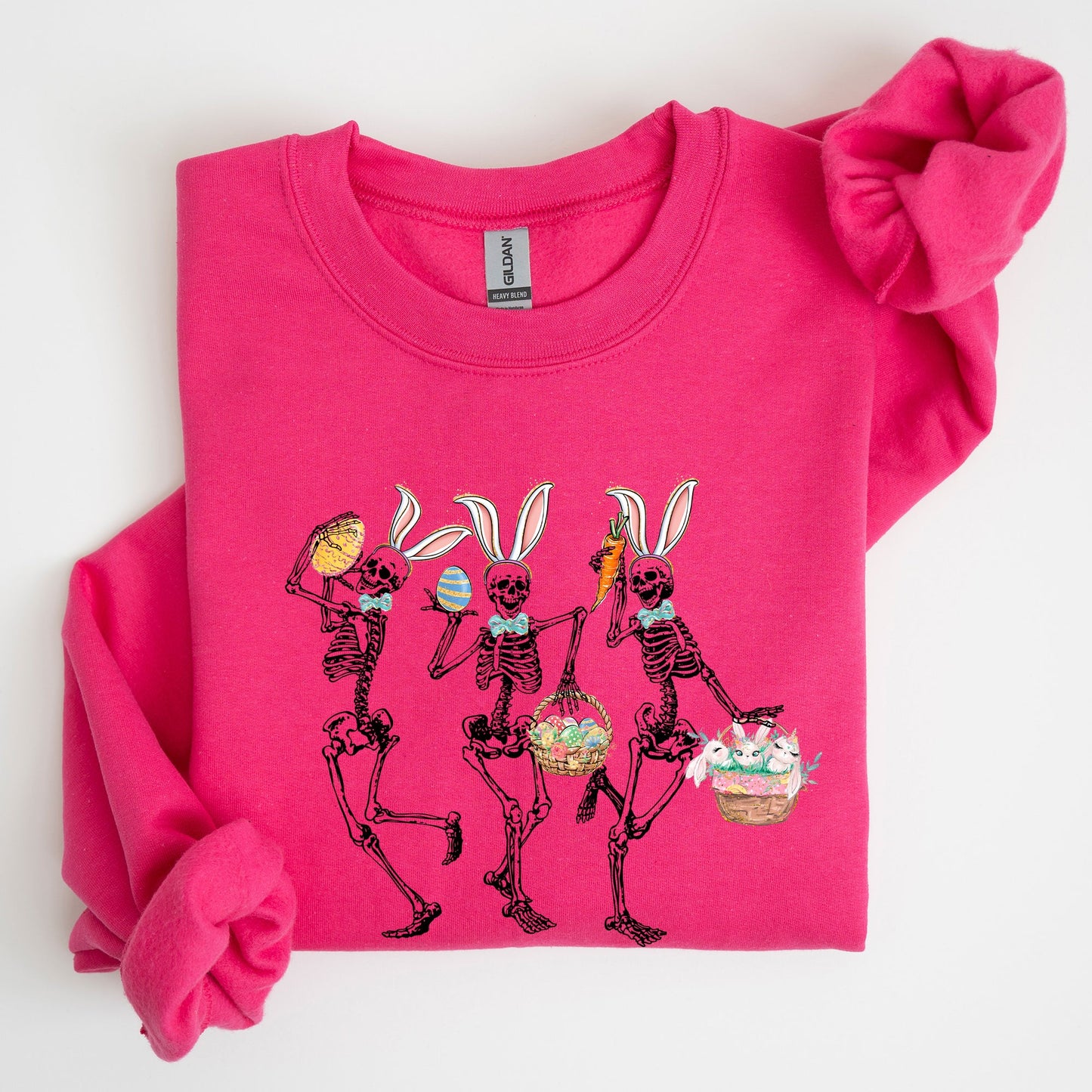 Dancing Easter Skeleton, Rabbit, Bunnies Sweatshirt