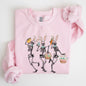 Dancing Easter Skeleton, Rabbit, Bunnies Sweatshirt