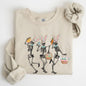 Dancing Easter Skeleton, Rabbit, Bunnies Sweatshirt