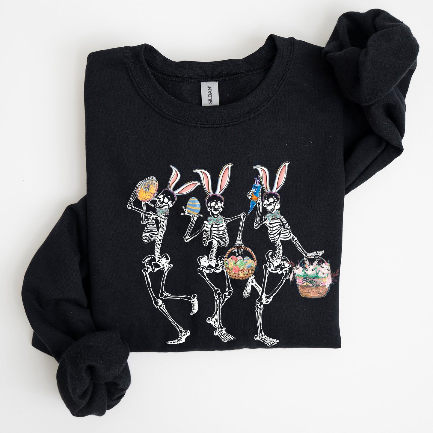 Dancing Easter Skeleton, Rabbit, Bunnies Sweatshirt