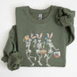 Dancing Easter Skeleton, Rabbit, Bunnies Sweatshirt