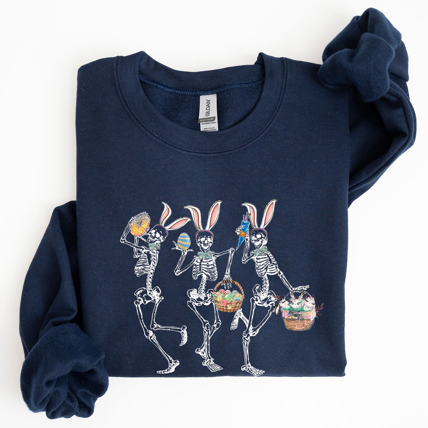 Dancing Easter Skeleton, Rabbit, Bunnies Sweatshirt