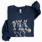 Dancing Easter Skeleton, Rabbit, Bunnies Sweatshirt