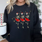 Dancing Skeleton Santa Girls Sweatshirt