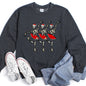 Dancing Skeleton Santa Girls Sweatshirt