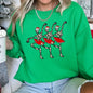 Dancing Skeleton Santa Girls Sweatshirt