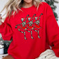 Dancing Skeleton Santa Girls Sweatshirt